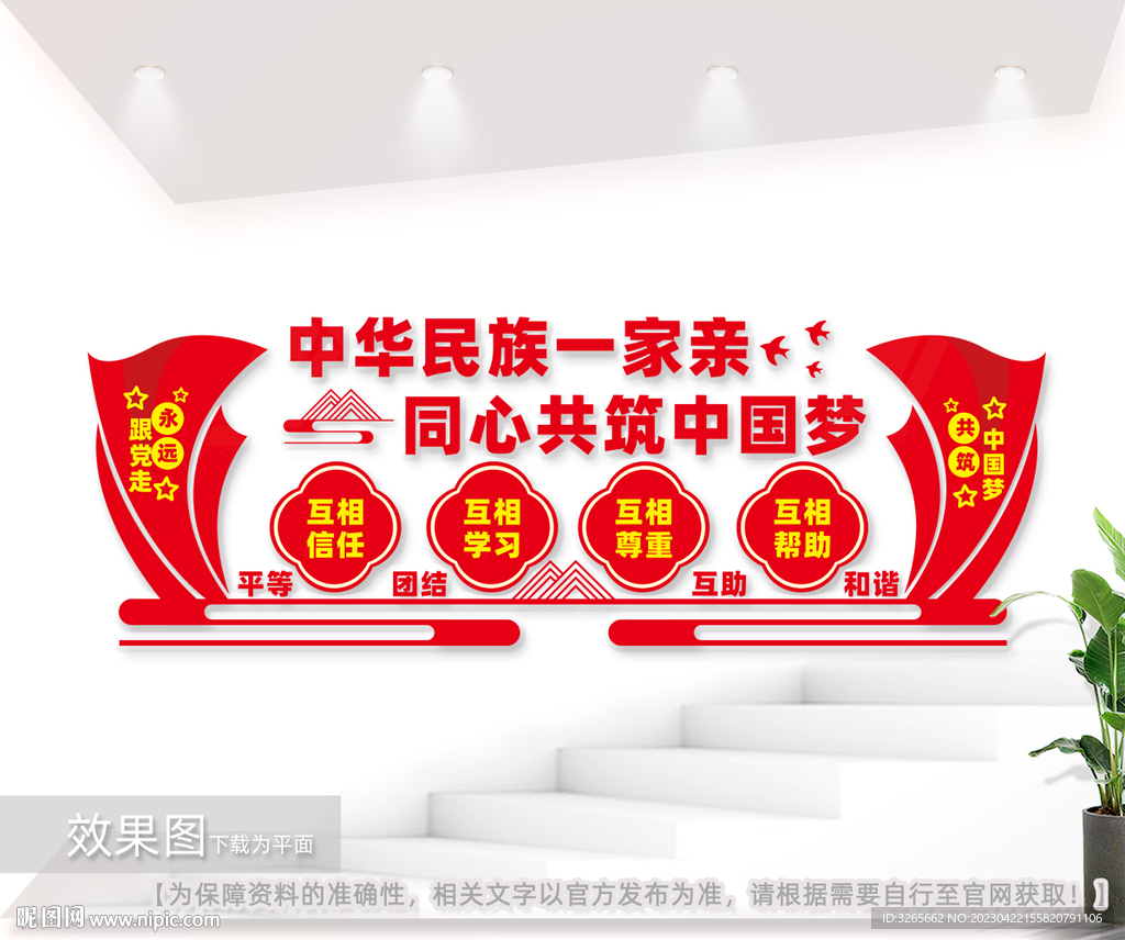 民族团结标语文化墙图片