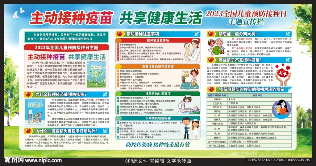 2023预防接种日宣传栏
