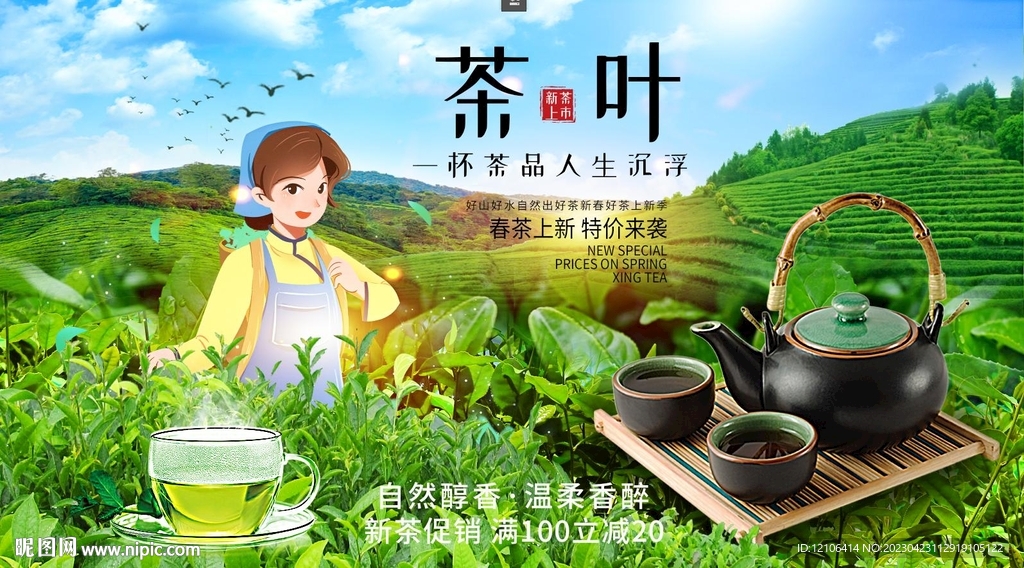 茶叶展板