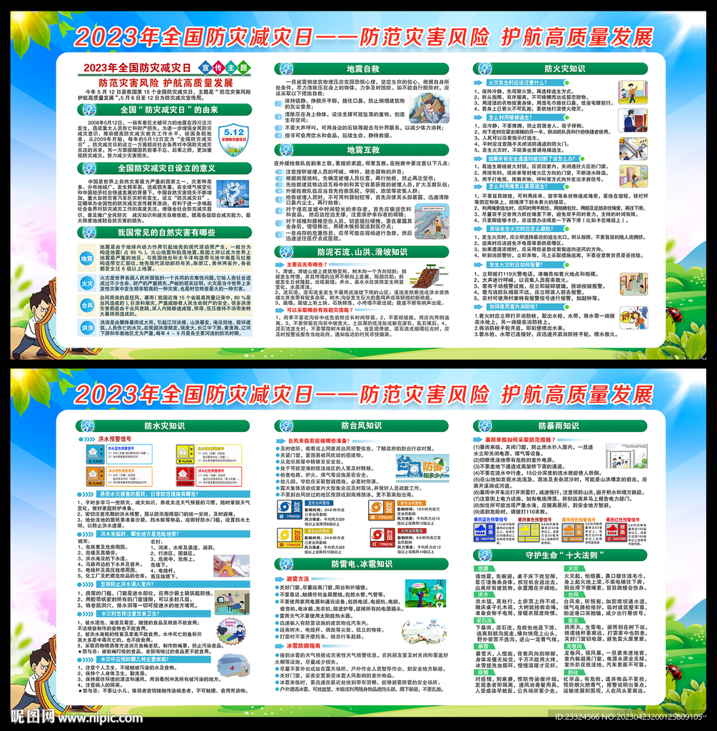 防灾减灾日展板