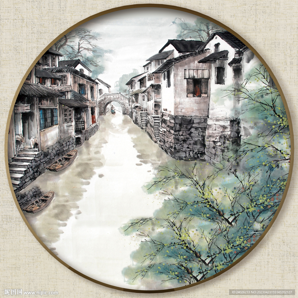 圆形江南小巷