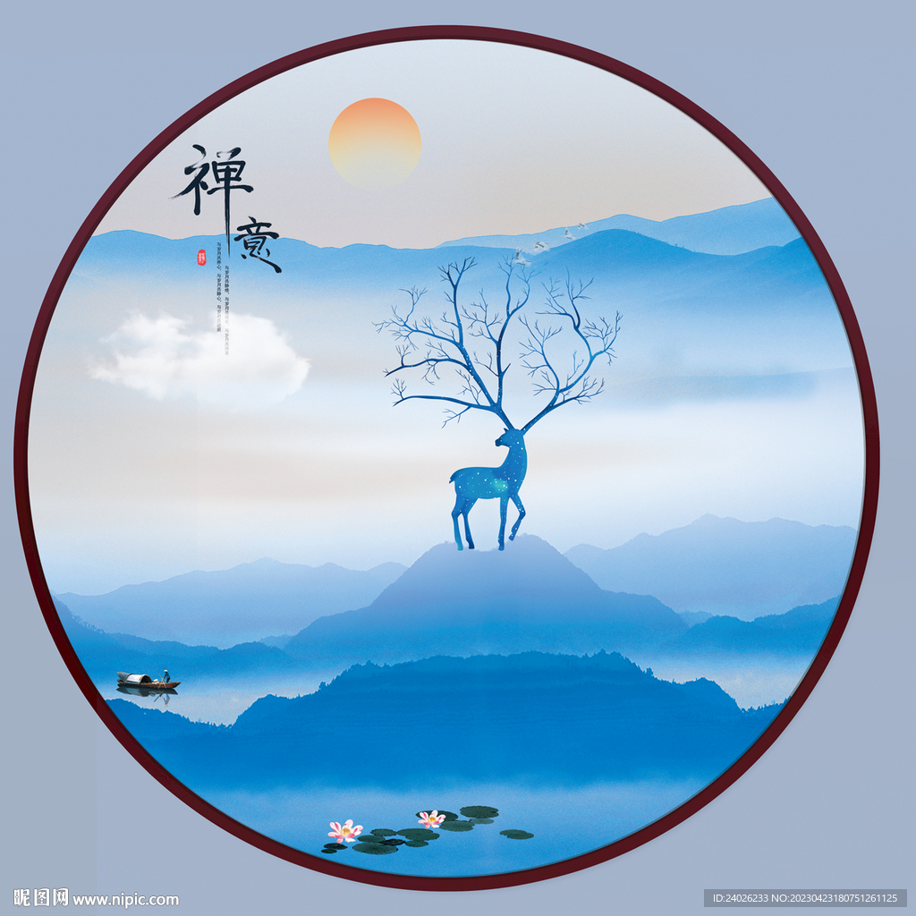 圆形禅意画