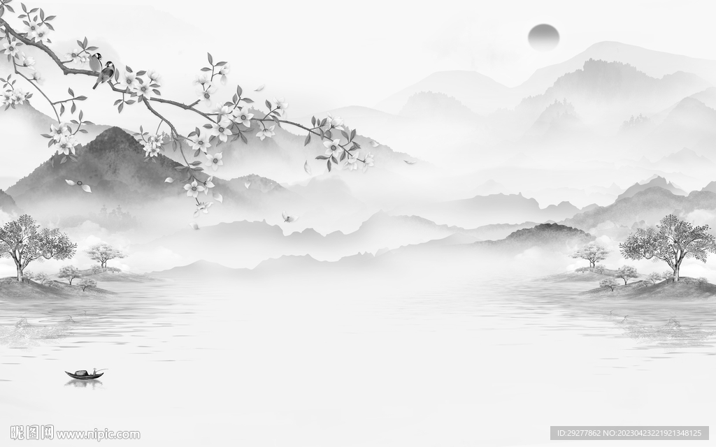 简约 极简高清山水 TIf分层