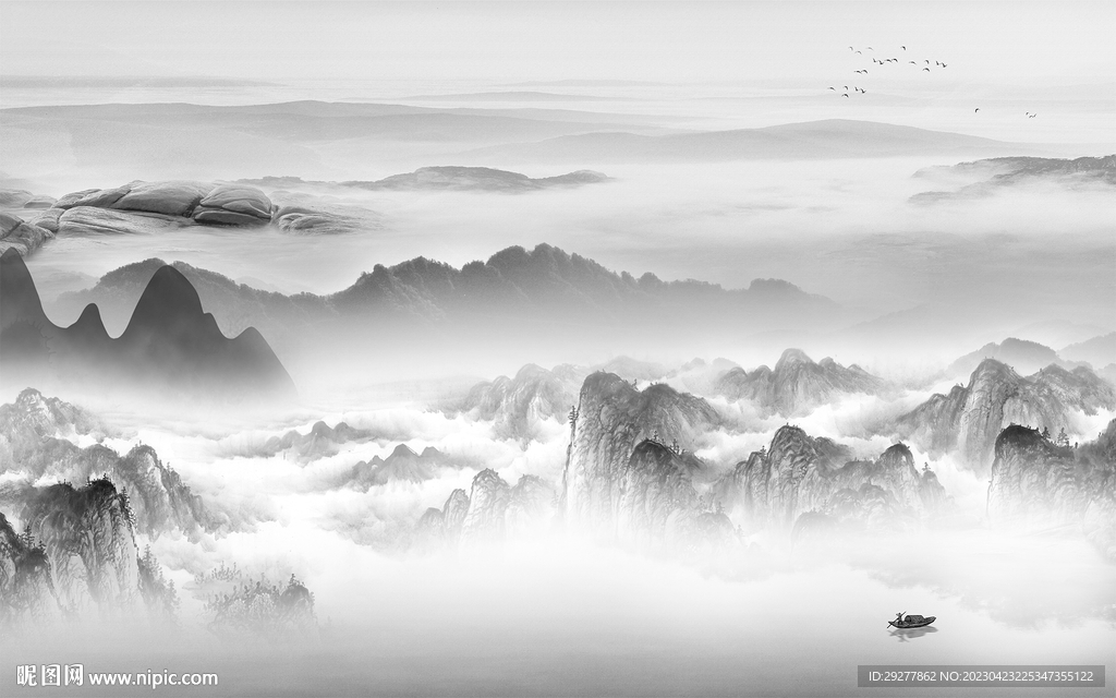 人气 现代高清山水 TIf分层