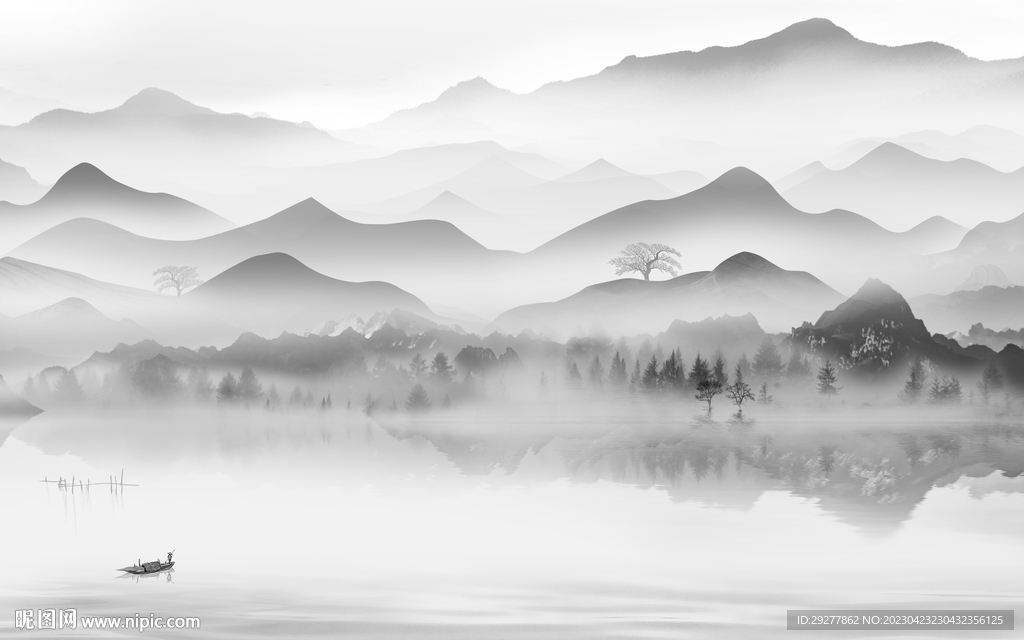 新品 客厅高档山水 TIf分层