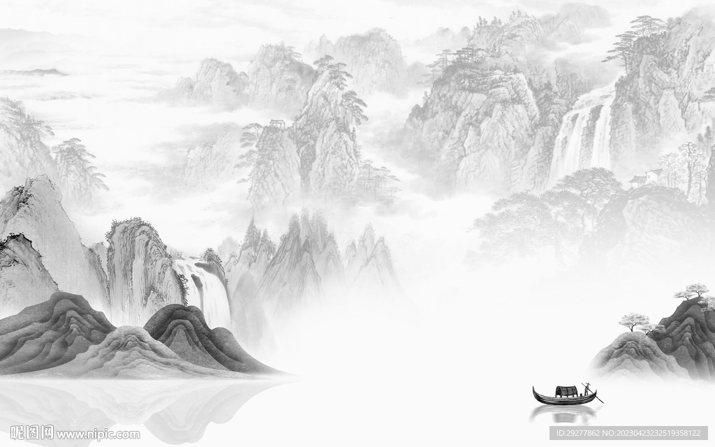 人气 客厅高档山水 TIf分层