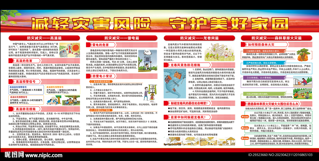 防灾减灾展板