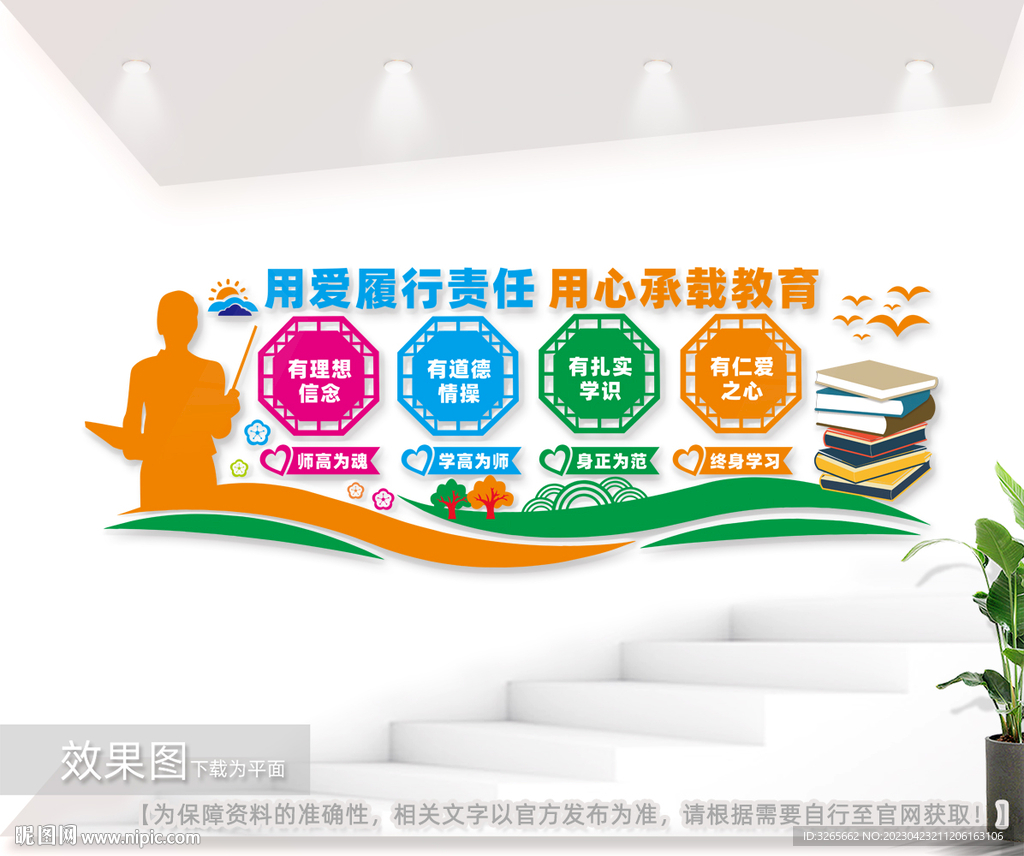 师德师风文化墙图片