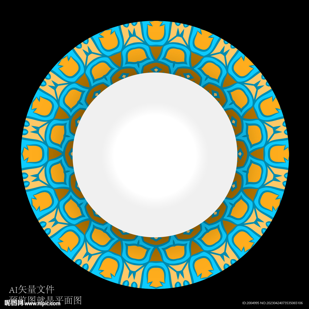 餐盘餐具花面设计图案