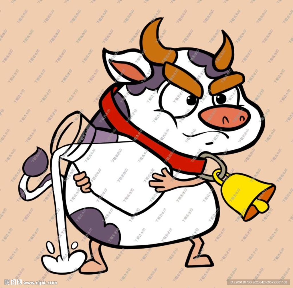 卡通奶牛