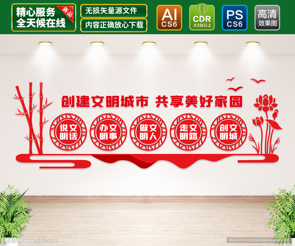创建文明城市文化墙