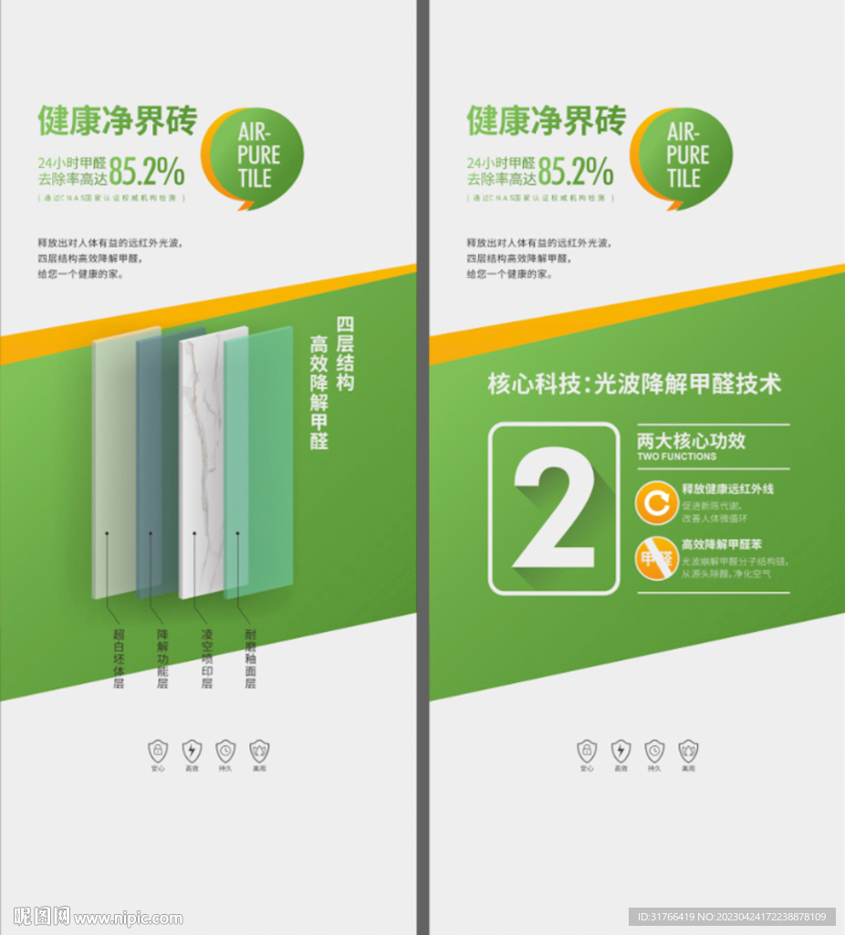 健康净界砖展架