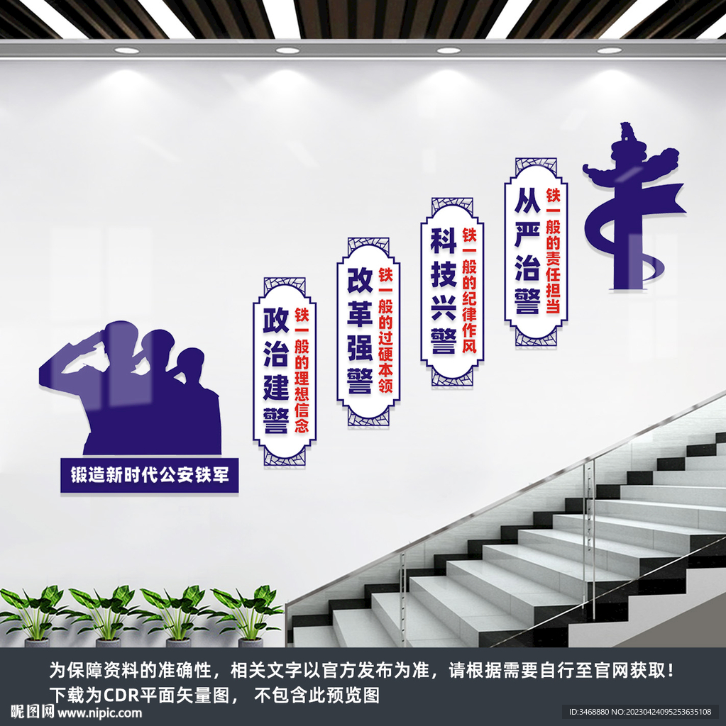 警营楼梯文化墙