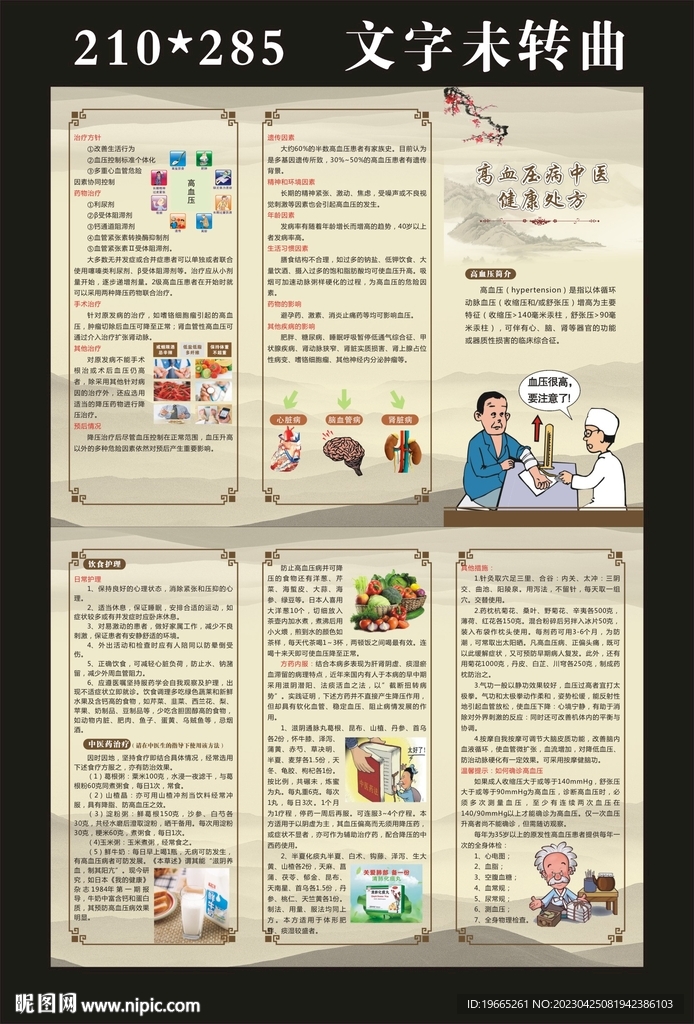 高血压病中医健康处方三折页