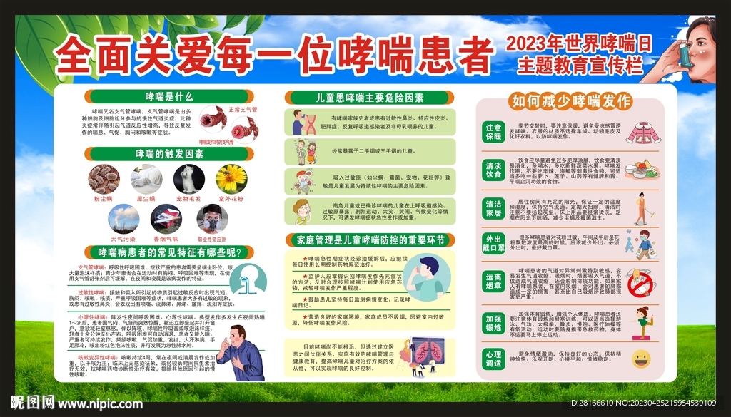 世界哮喘日宣传栏