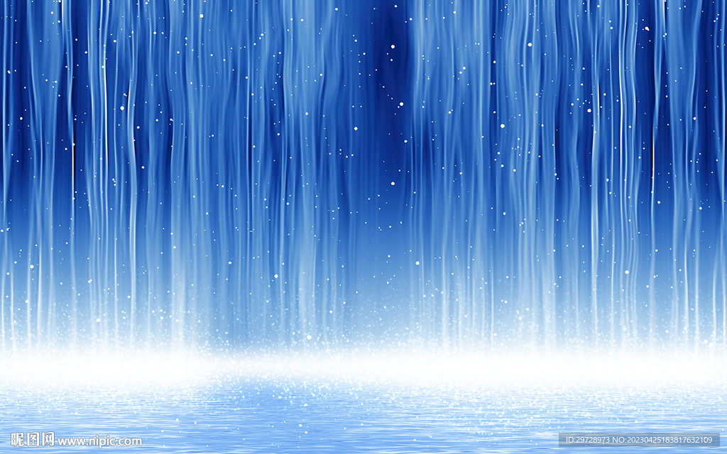 蓝色瀑布