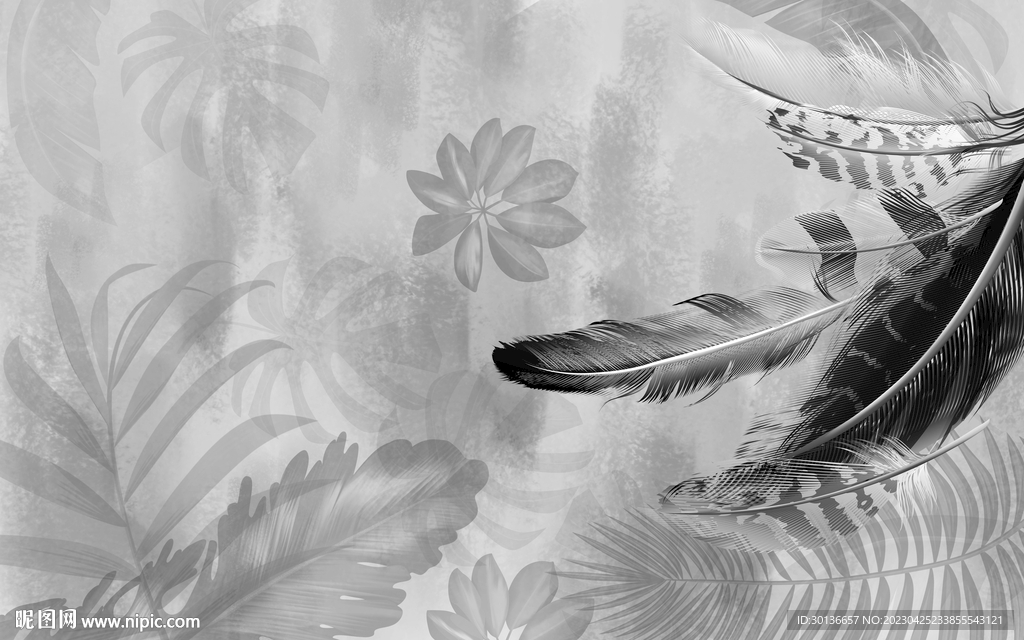 爆款 新灰色装饰画 TIF分层