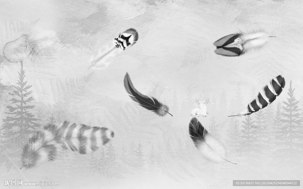 高档 新灰色装饰画 TIF分层