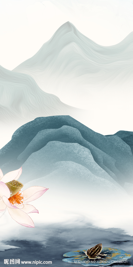 大气 玄关高清山水 tIf分层