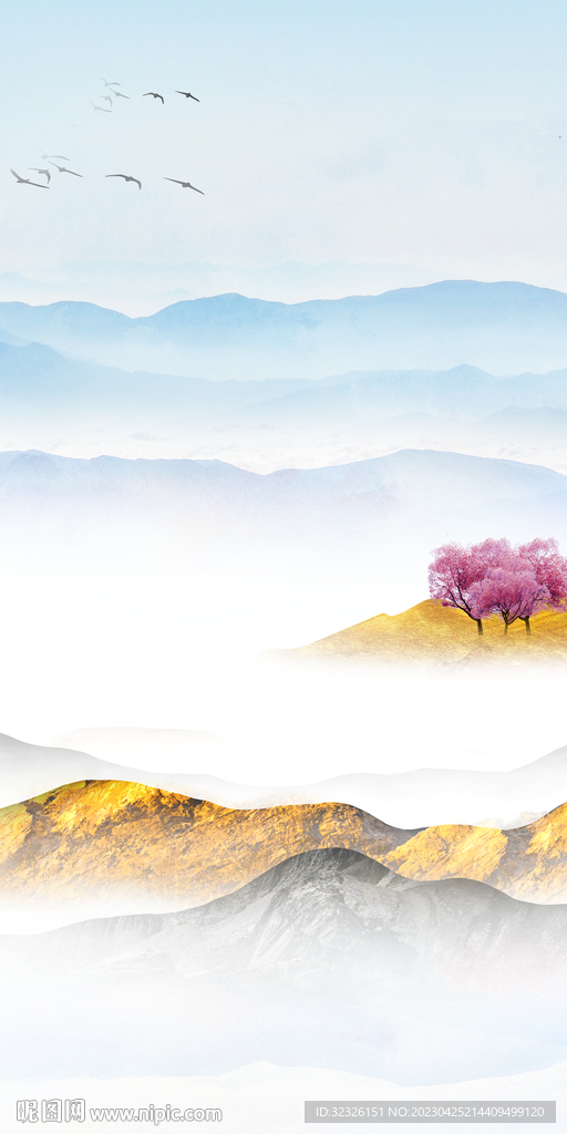 大气 山水中式玄关 tIf分层