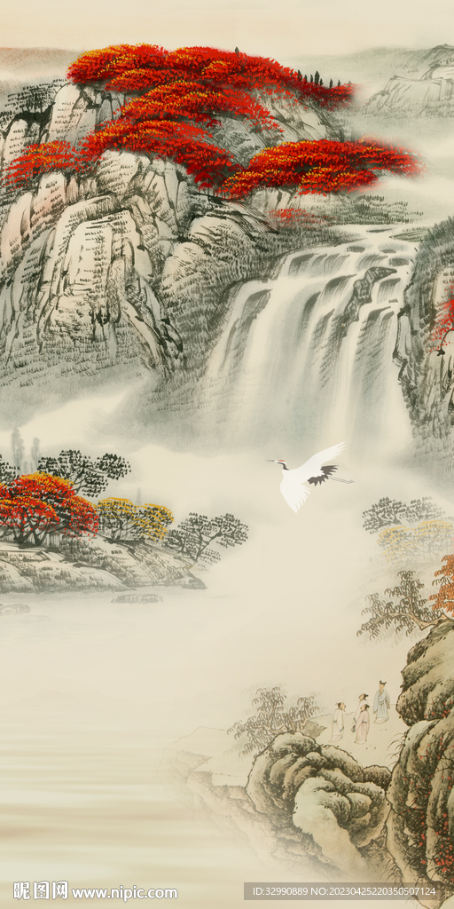 国画 高端简意玄关 Tif分层