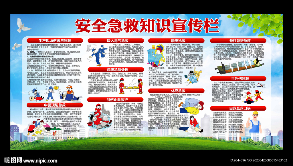 安全急救知识宣传栏
