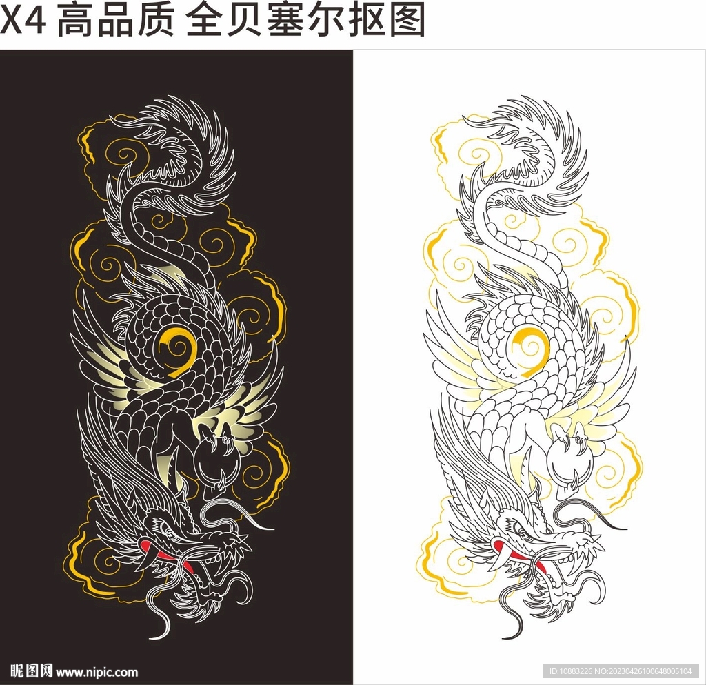 品质龙线条