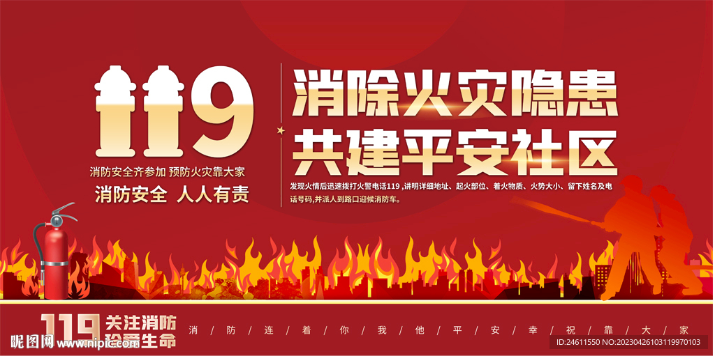 企业社区消防安全宣传栏