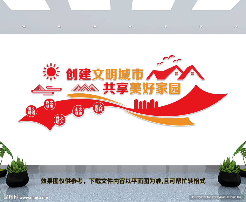 创建文明城市文化墙
