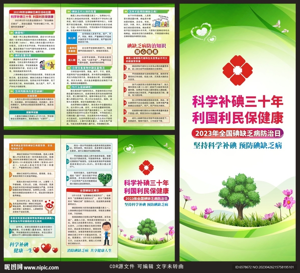 2023防治碘缺乏病日三折页