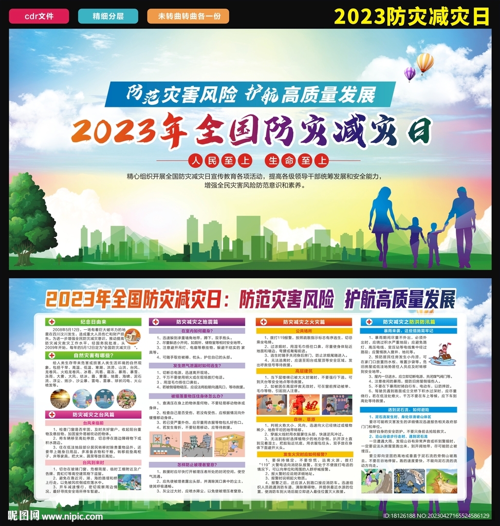 2023防灾减灾展板