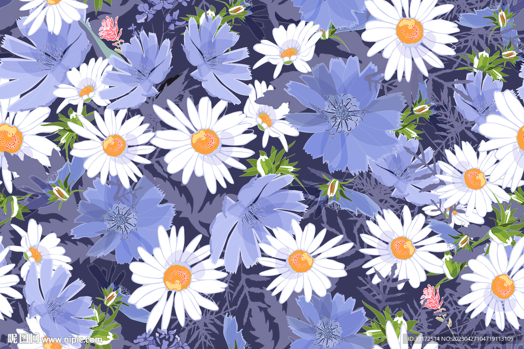 浅蓝野花