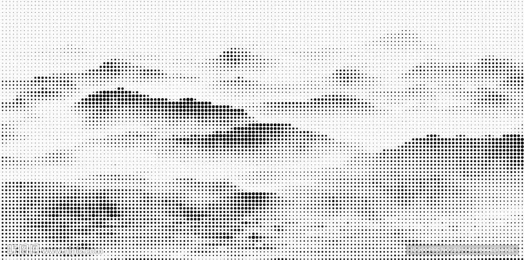 圆点激光镂空山水