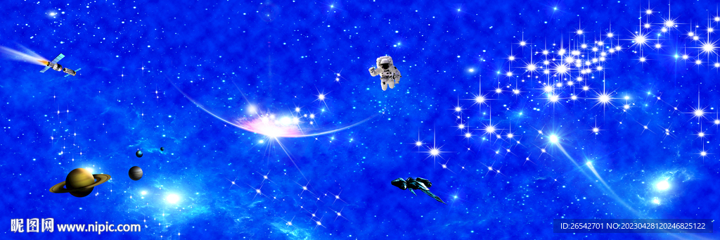 蓝色星空背景