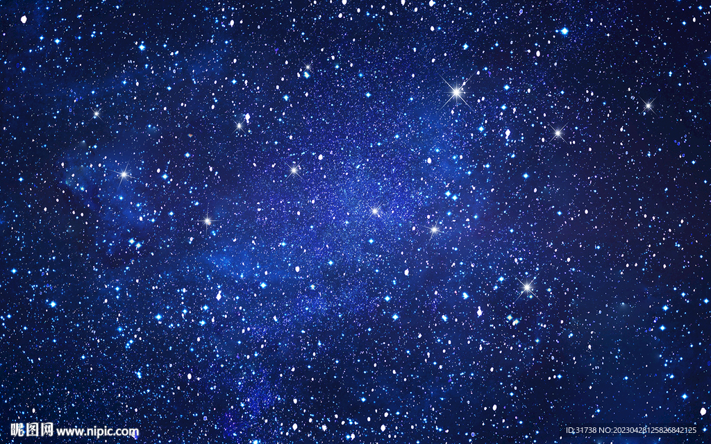 蓝色星空星云