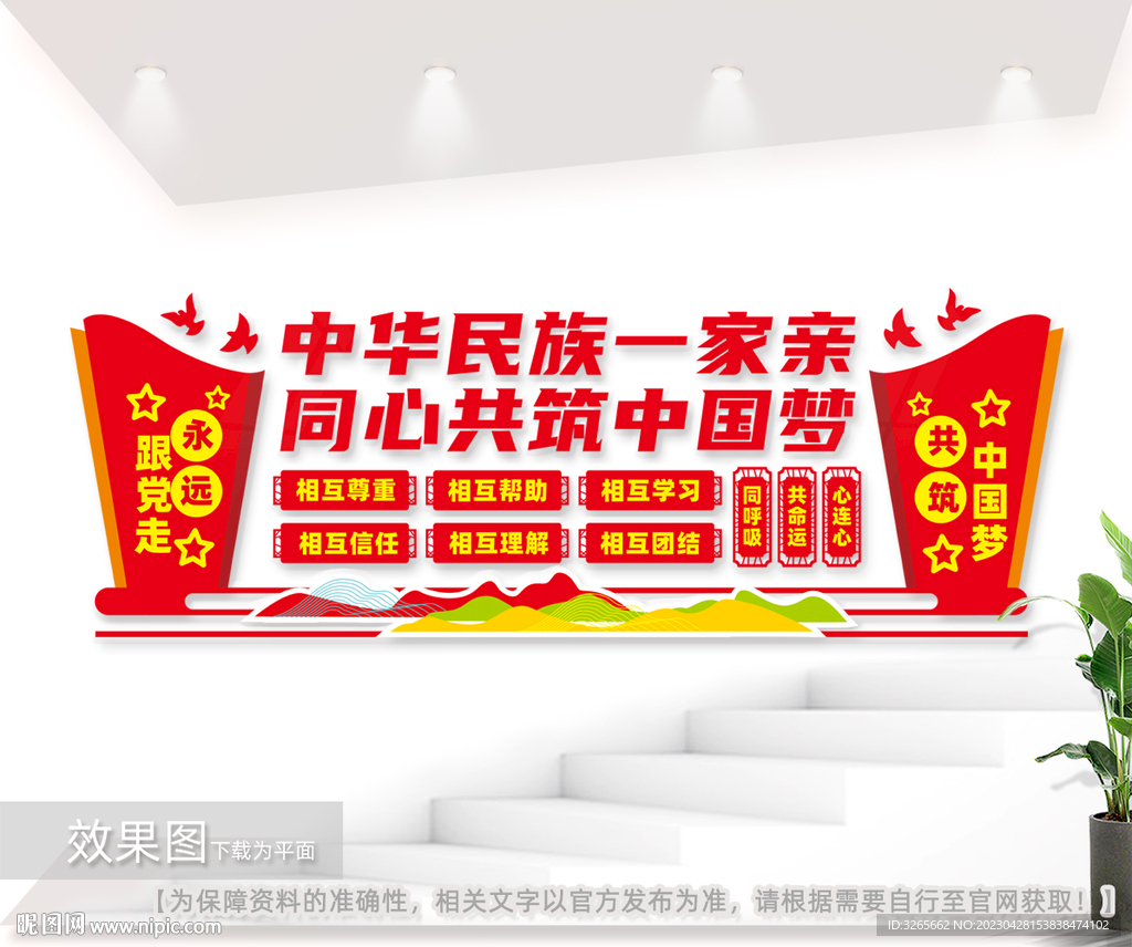 民族团结文化墙图片