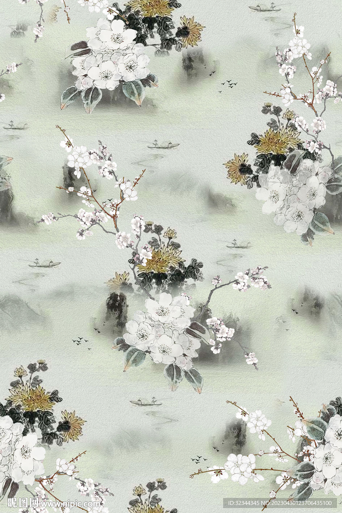中老年花型