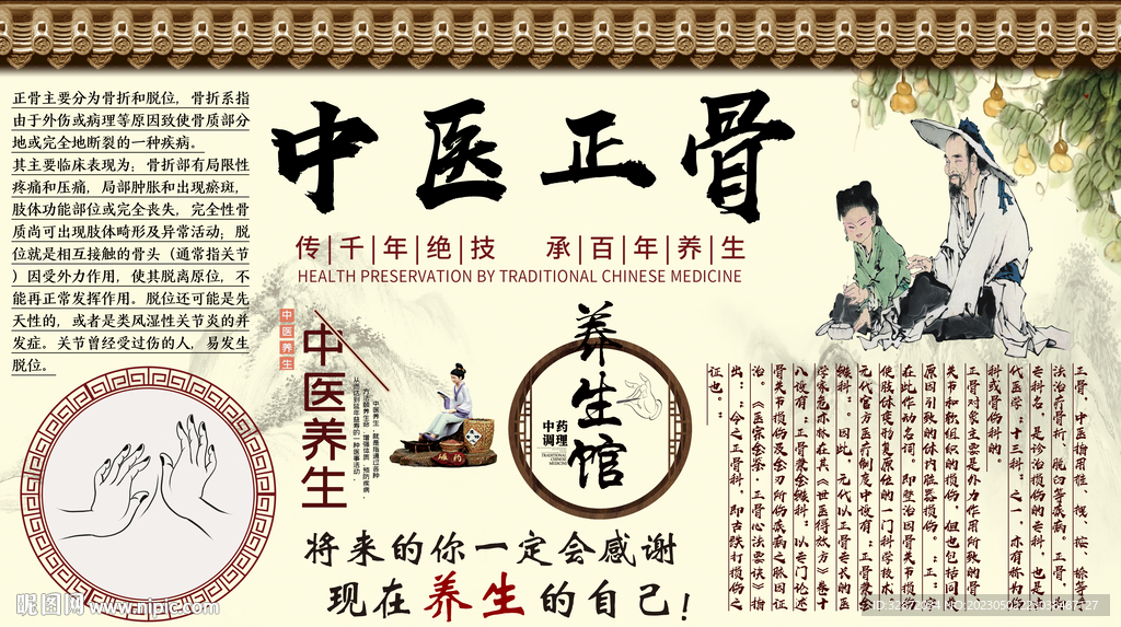 中医正骨背景墙