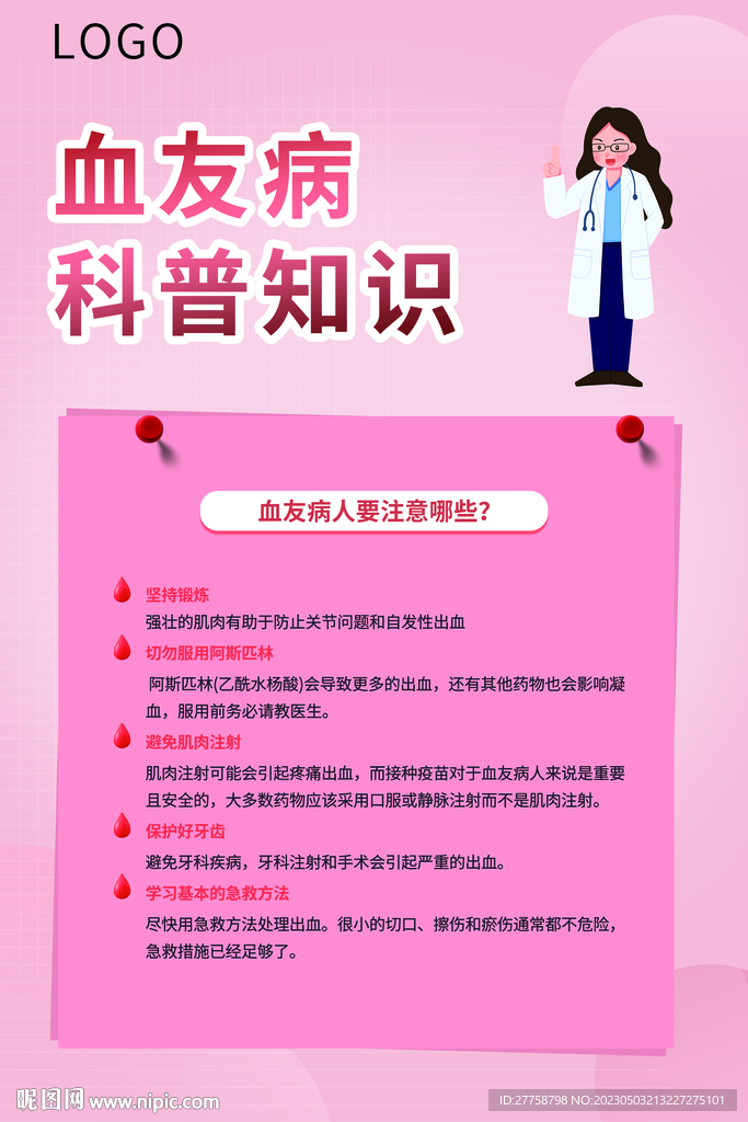 血友病科普海报
