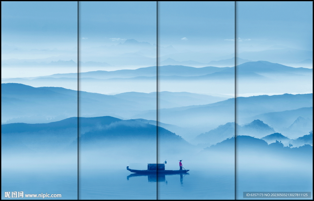 意境水墨山水画