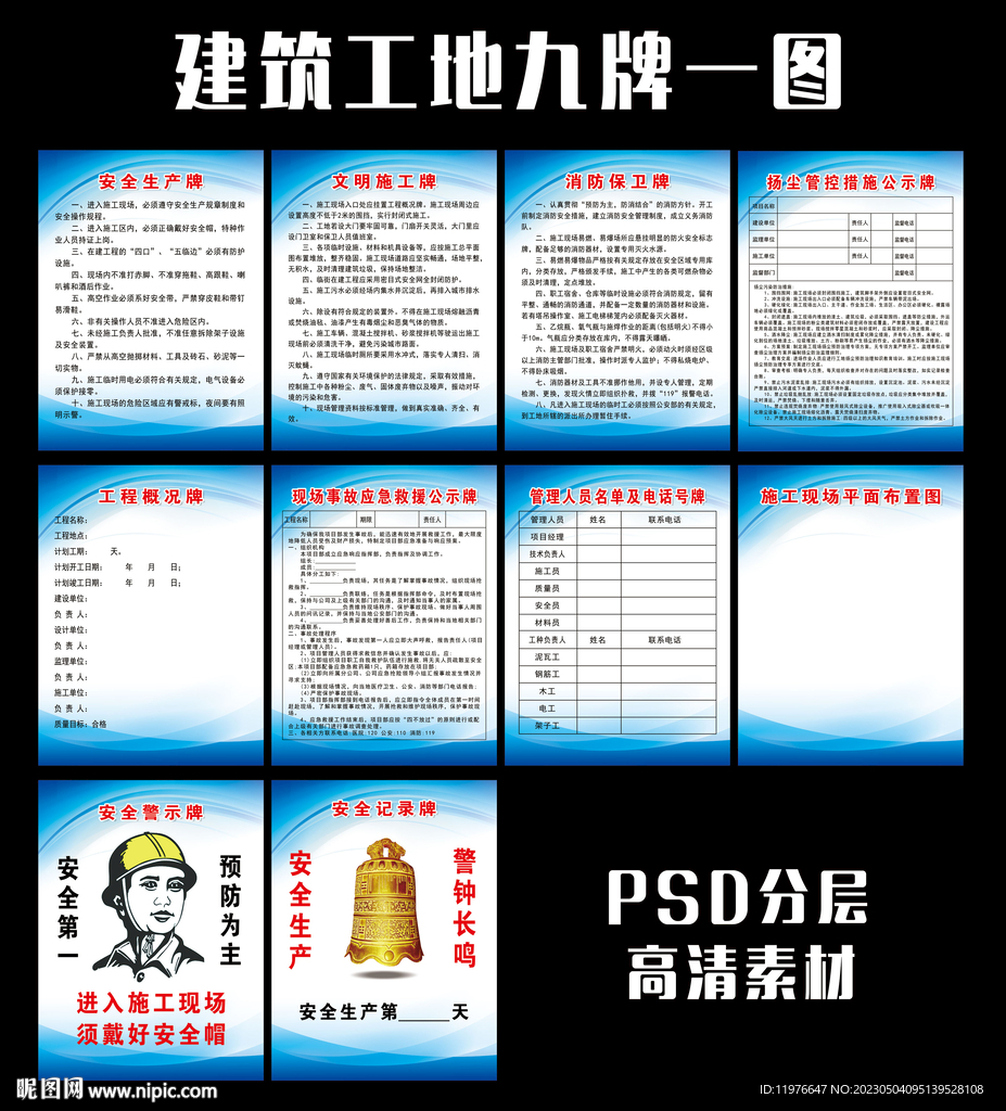 建筑工地九牌一图