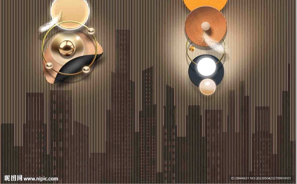 现代简约直播背景墙