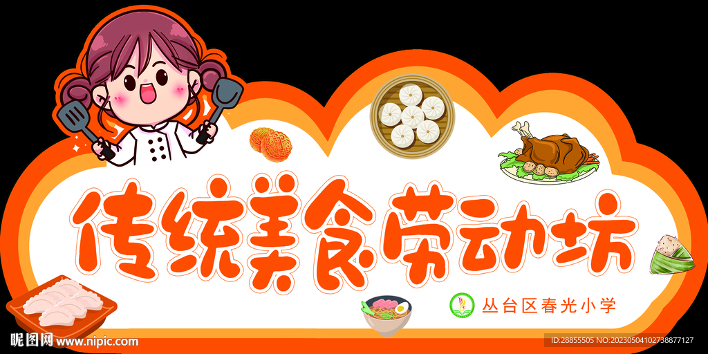 美食异形牌