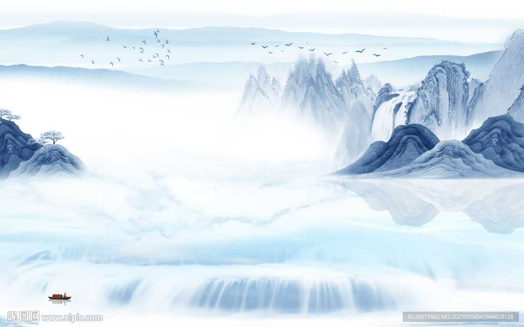 客厅 意境高端山水 TiF分层