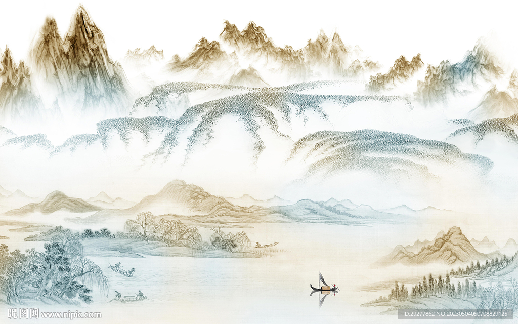 新款 意境高端山水 TiF分层