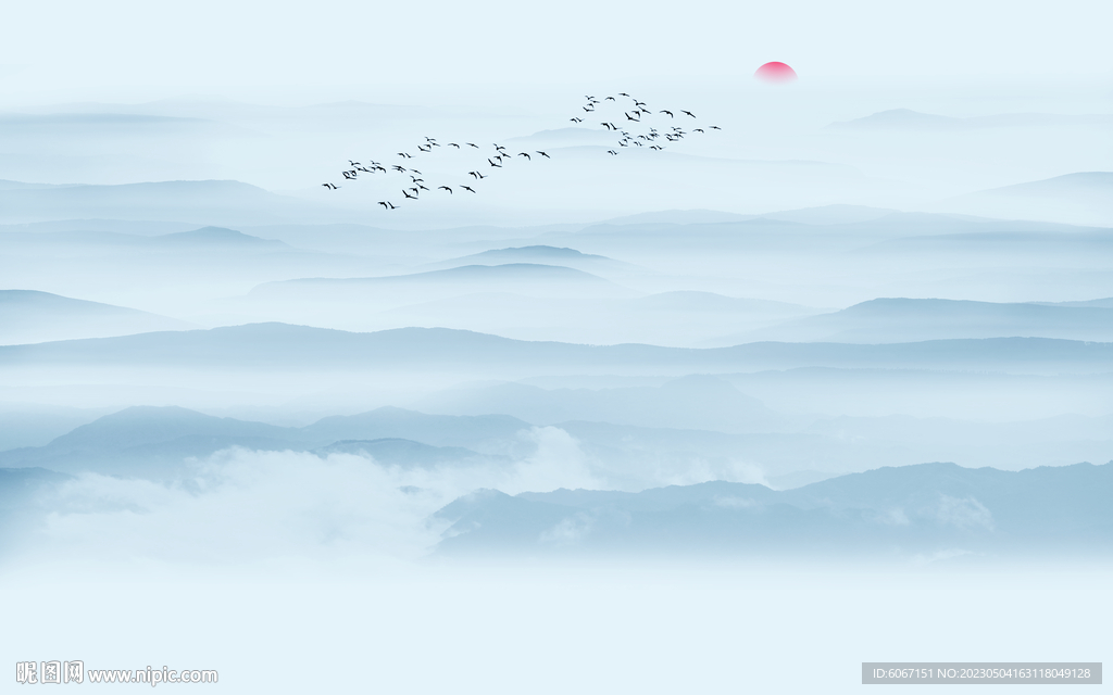 水墨山峰