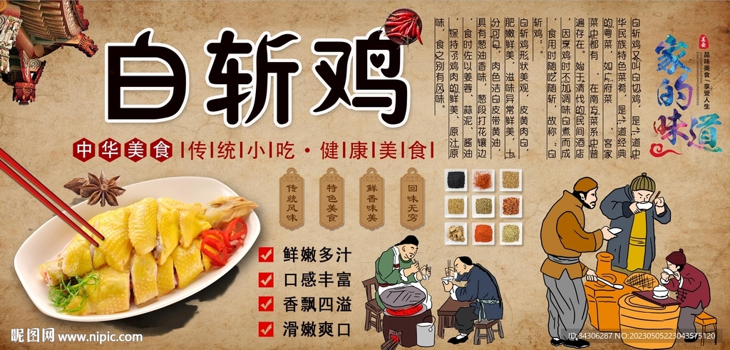 白斩鸡工装背景墙