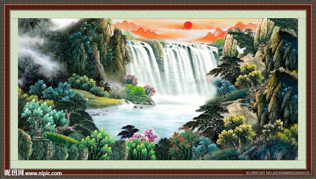 客厅山水画 