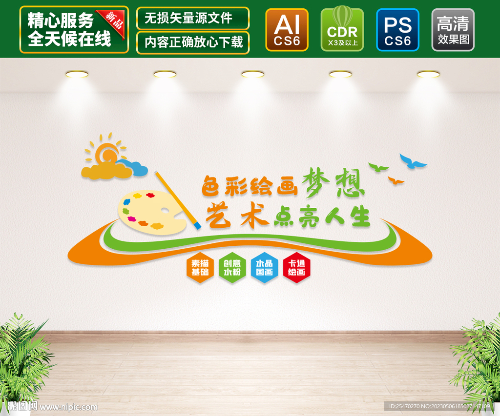 绘画文化墙