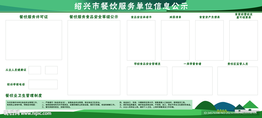 幼儿园餐饮信息公示